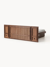 Otel Çift Kişilik Ahşap Karyola Ceviz