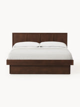 Otel Çift Kişilik Ahşap Karyola Ceviz