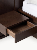 Otel Çift Kişilik Ahşap Karyola Ceviz