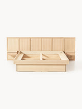 Otel Çift Kişilik Ahşap Karyola Meşe