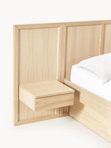 Otel Çift Kişilik Ahşap Karyola Meşe