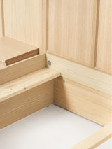 Otel Çift Kişilik Ahşap Karyola Meşe