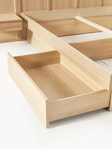 Otel Çift Kişilik Ahşap Karyola Meşe