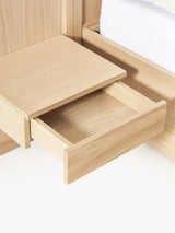 Otel Çift Kişilik Ahşap Karyola Meşe