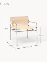 Palm Deri Tekli Koltuk Açık Bej