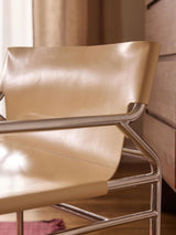 Palm Deri Tekli Koltuk Açık Bej