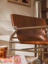 Palm Deri Tekli Koltuk Kahve