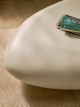 Pika Organik Form Ahşap Orta Sehpa Mat Bej 135 cm