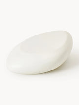 Pika Organik Form Ahşap Orta Sehpa Mat Kırık Beyaz 100 cm