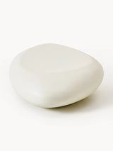 Pika Organik Form Ahşap Orta Sehpa Mat Kırık Beyaz 135 cm