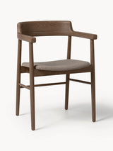 Pira Kahve Minderli Ahşap Sandalye Ceviz