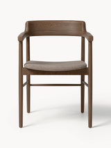 Pira Kahve Minderli Ahşap Sandalye Ceviz