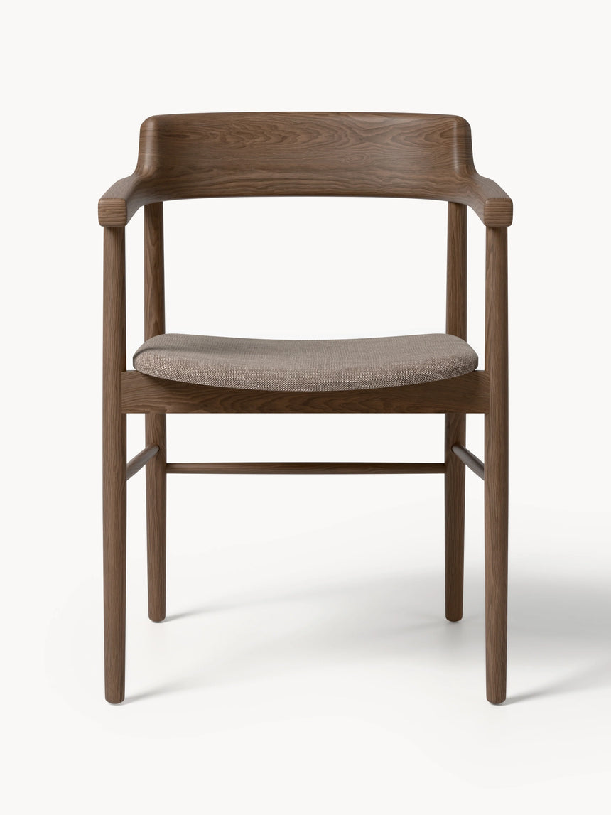 Pira Kahve Minderli Ahşap Sandalye Ceviz