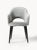 Poli Kollu Kumaş Sandalye Açık Gri