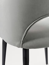 Poli Kollu Kumaş Sandalye Açık Gri