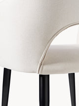 Poli Kollu Kumaş Sandalye Kırık Beyaz