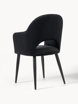 Poli Kollu Kumaş Sandalye Siyah