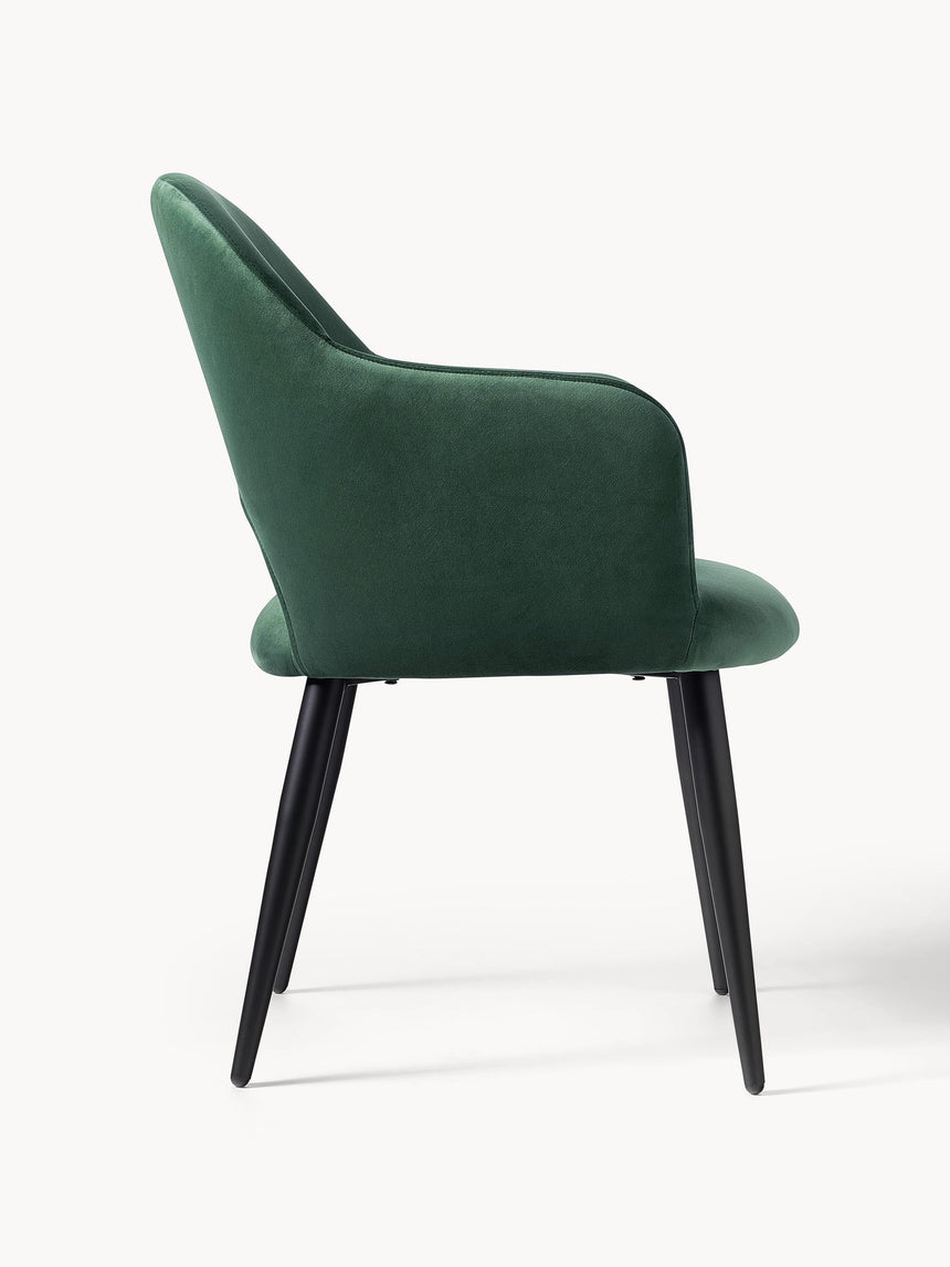 Poli Kollu Kumaş Sandalye Yeşil