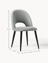 Poli Kumaş Sandalye Açık Gri