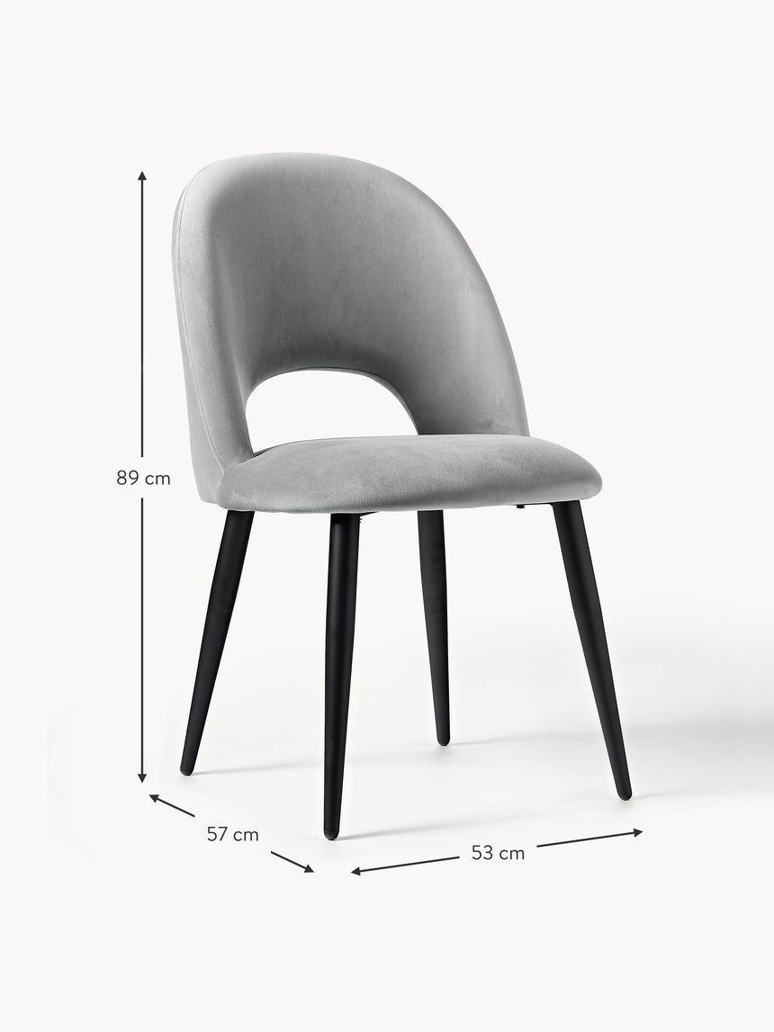 Poli Kumaş Sandalye Açık Gri