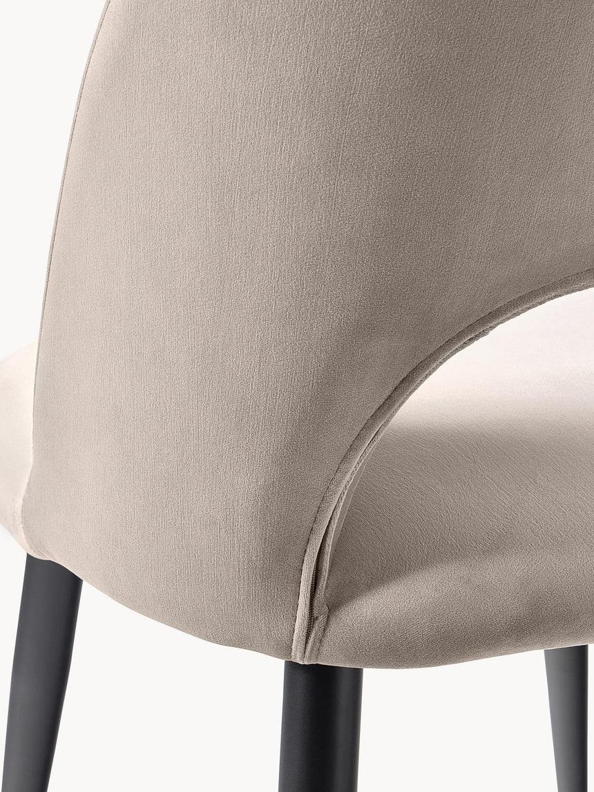 Poli Kumaş Sandalye Boz Kahverengi