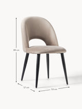 Poli Kumaş Sandalye Boz Kahverengi