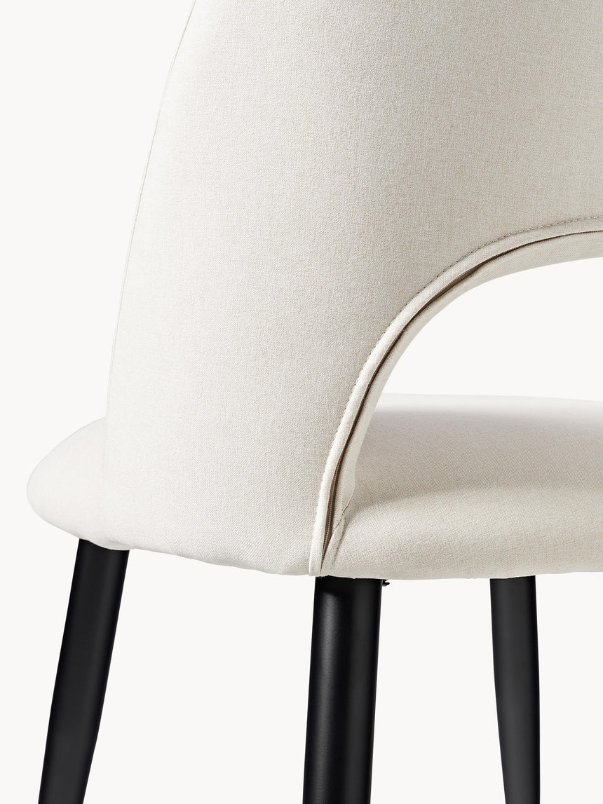 Poli Kumaş Sandalye Kırık Beyaz