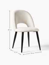 Poli Kumaş Sandalye Kırık Beyaz