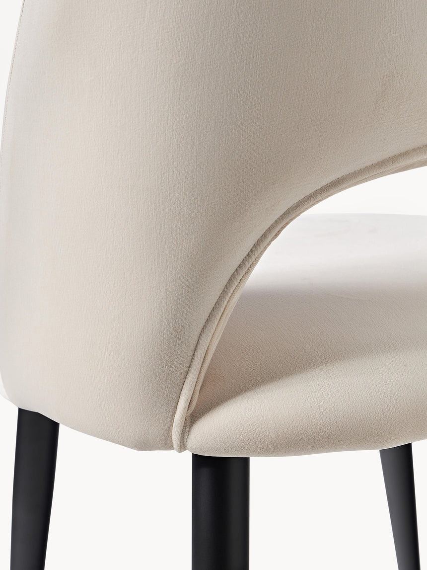 Poli Kumaş Sandalye Krem