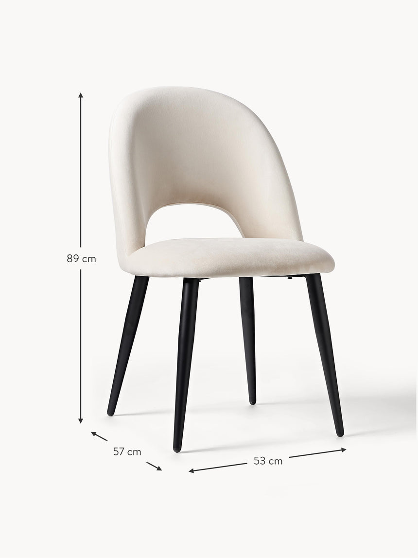 Poli Kumaş Sandalye Krem