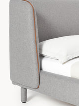 Polina Çift Kişilik Karyola Gri