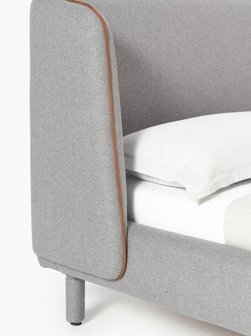 Polina Çift Kişilik Karyola Gri