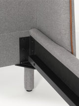 Polina Çift Kişilik Karyola Gri