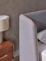 Polina Çift Kişilik Karyola Gri