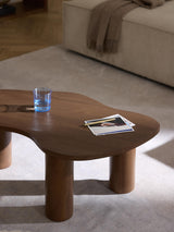 Polo Ahşap Organik Şekilli Orta Sehpa Ceviz