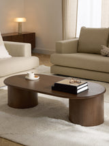 Polo Ahşap Oval Orta Sehpa Ceviz