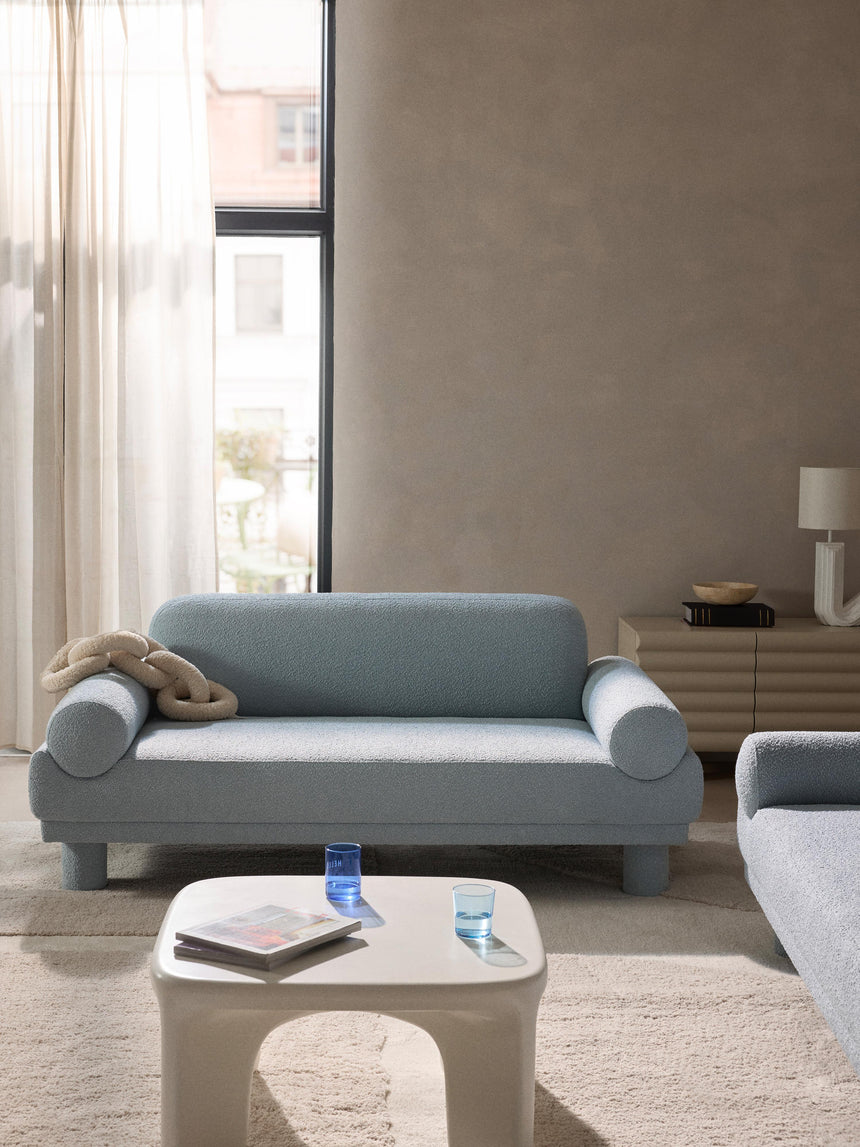 Polo İkili Koltuk Açık Mavi Bukle