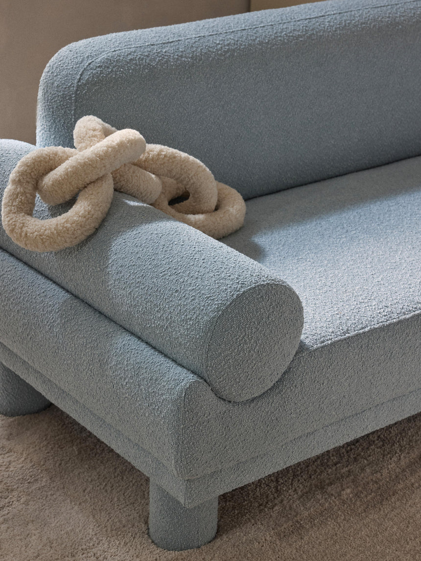 Polo İkili Koltuk Açık Mavi Bukle