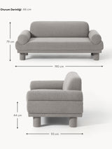 Polo İkili Koltuk Gri Bukle