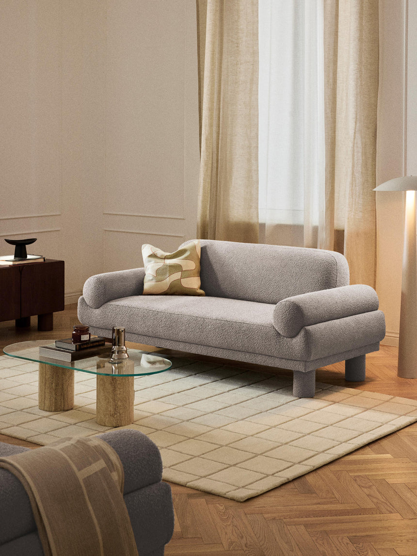 Polo İkili Koltuk Gri Bukle