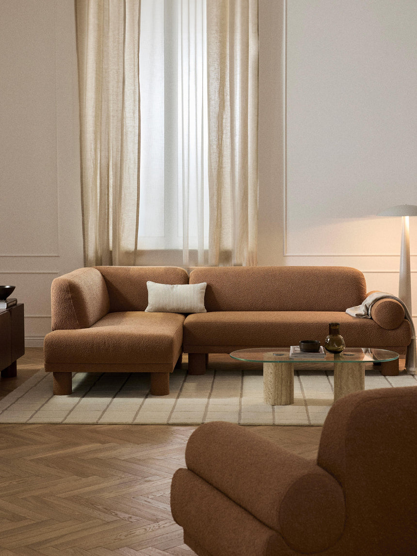 Polo Köşe Koltuk Açık Kahve Bukle