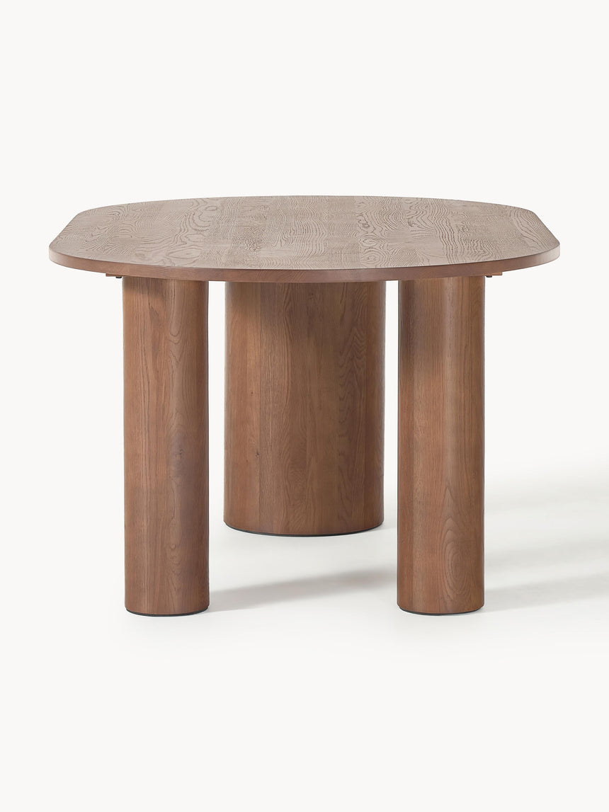 Polo Oval Ahşap Yemek Masası Ceviz