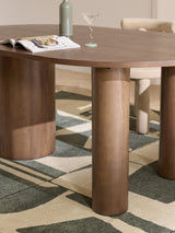 Polo Oval Ahşap Yemek Masası Ceviz