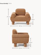 Polo Tekli Koltuk Açık Kahve Bukle