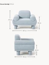 Polo Tekli Koltuk Açık Mavi Bukle