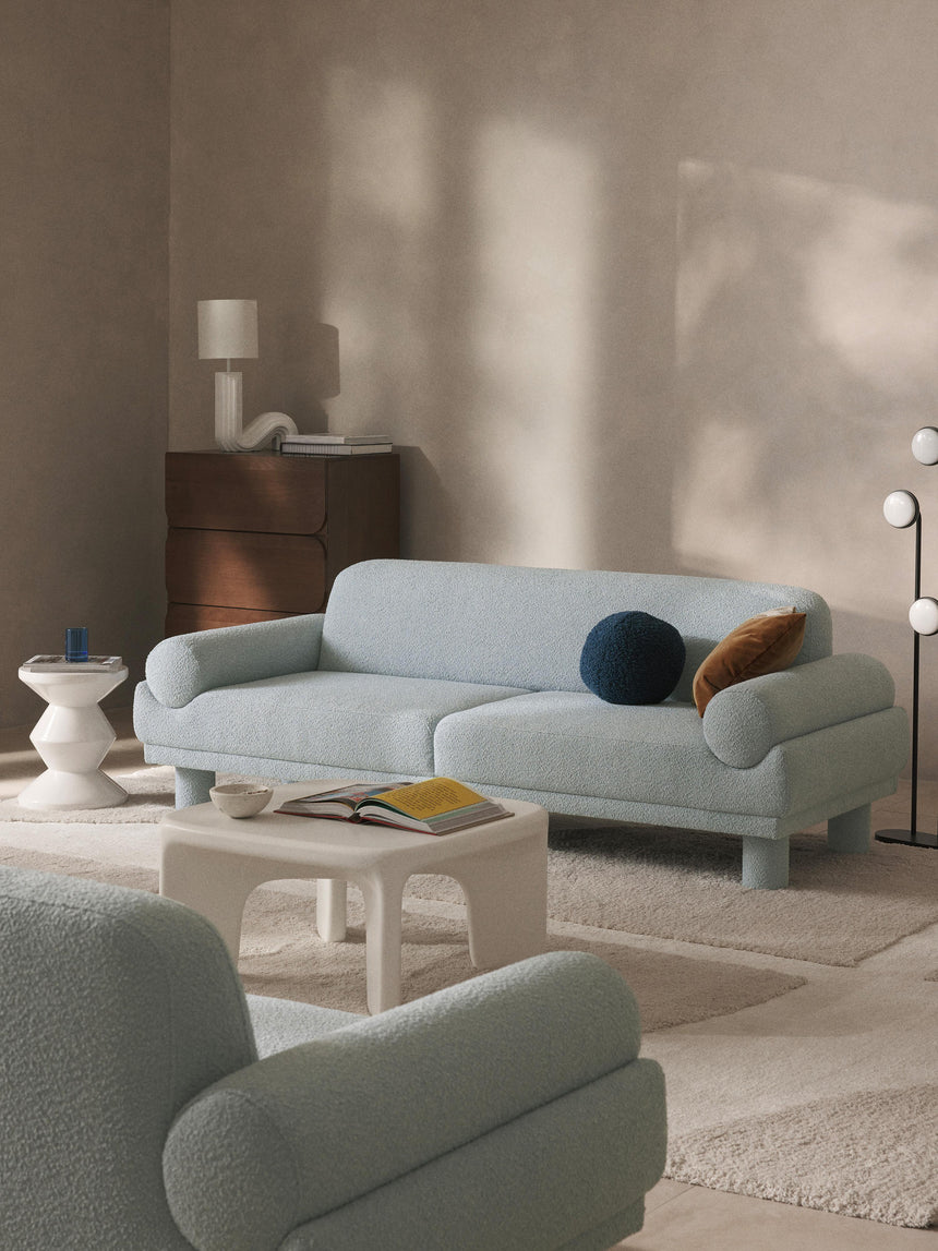 Polo Üçlü Koltuk Açık Mavi Bukle