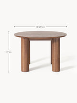 Polo Yuvarlak Ahşap Yemek Masası Ceviz