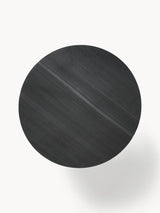 Polo Yuvarlak Siyah Mermer Tablalı Ahşap Yemek Masası Ceviz