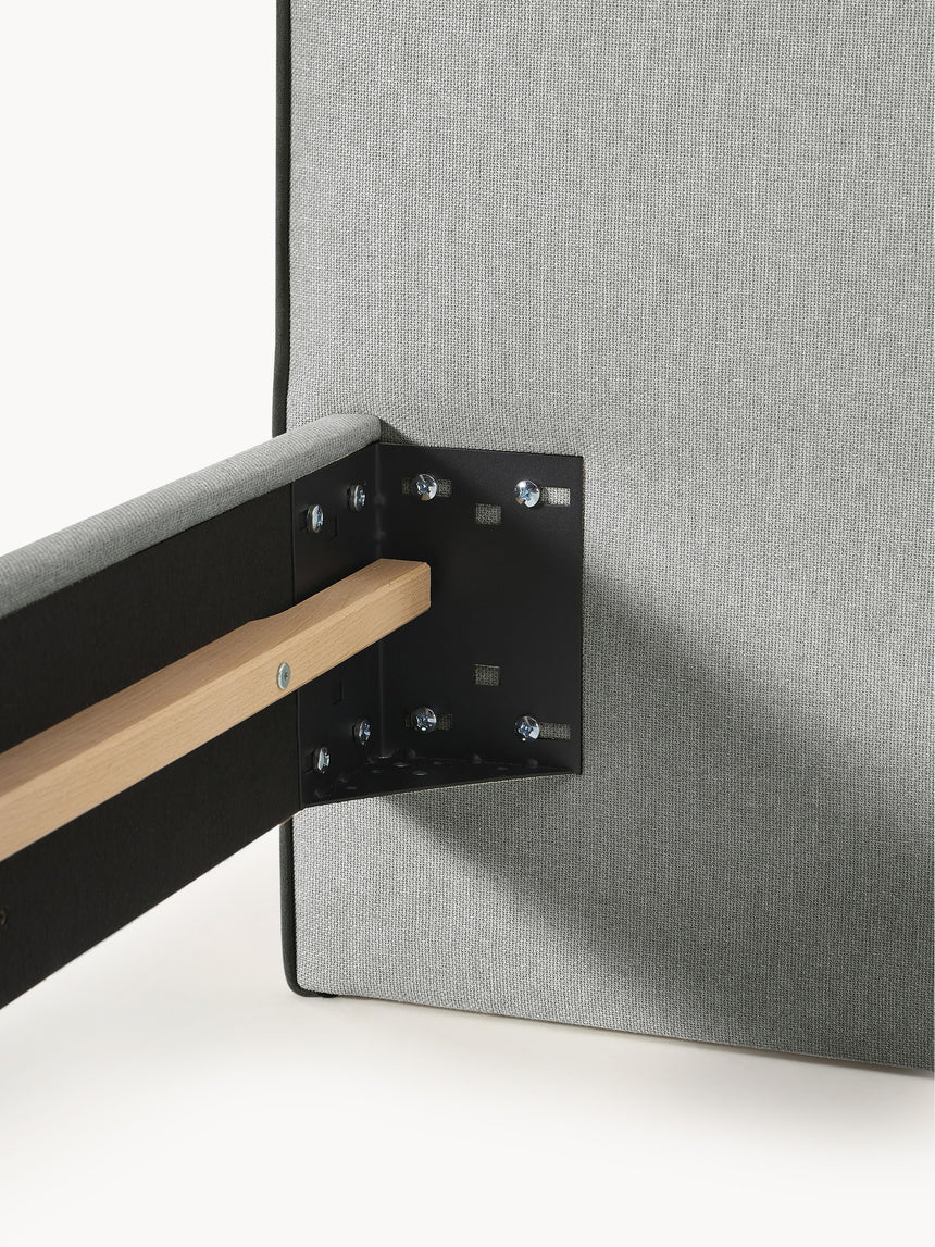 Polyana Çift Kişilik Karyola Açık Gri