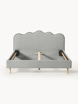 Polyana Çift Kişilik Karyola Açık Gri